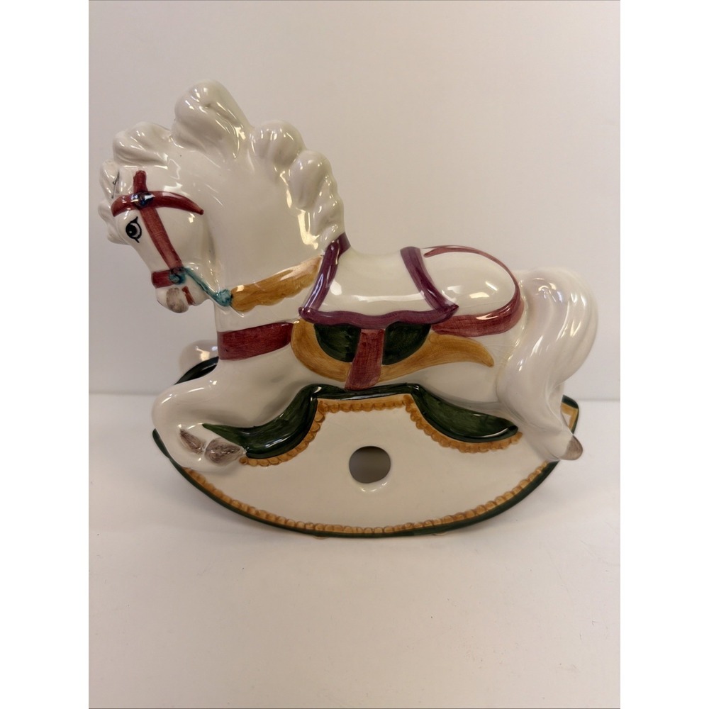 Vintage Ronzan Italy Ceramic Rocking‎ Horse Mid Century Pottery Mold 1690/1